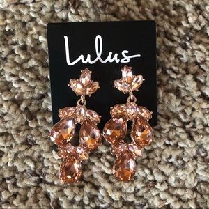 Rose Gold Rhinestone Earrings